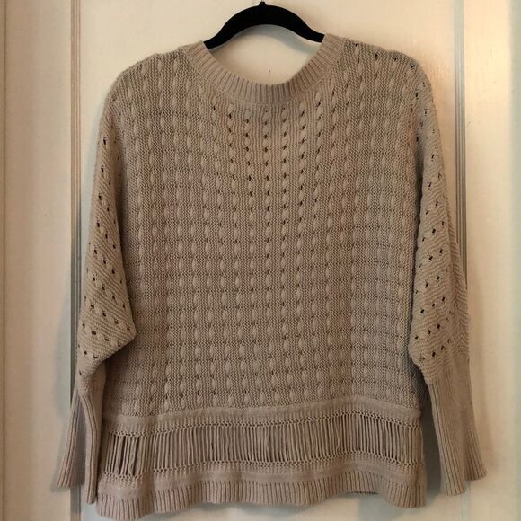 BCBG Open Knit Sweater Boho Oversized - Picture 8 of 8